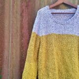 Cotton Color Block Sweater