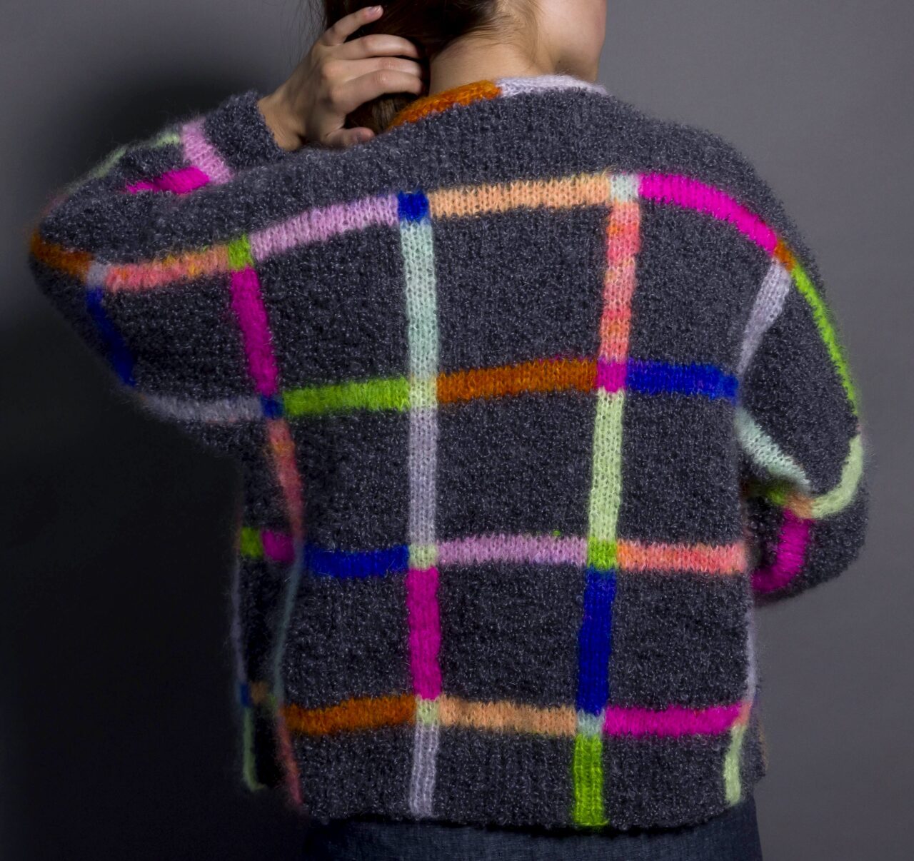 Color Square Cardigan