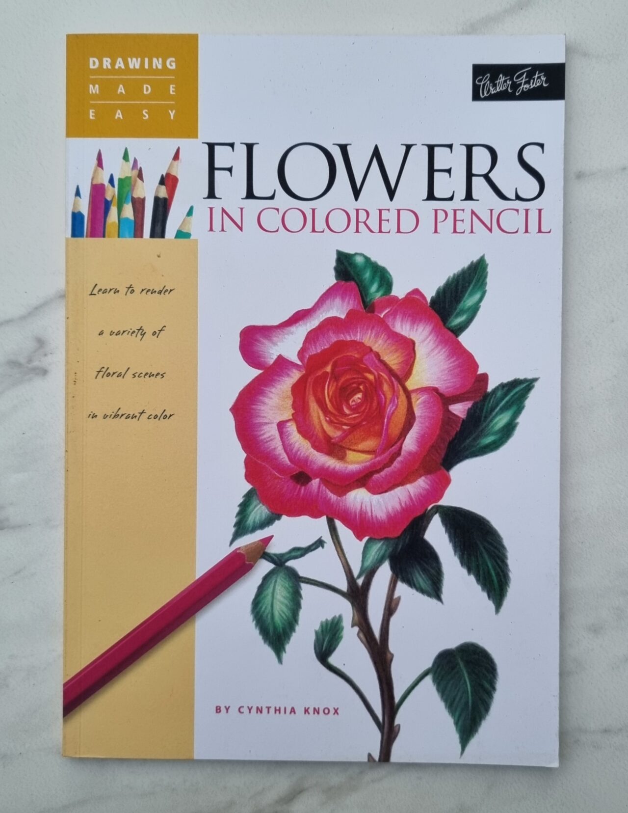 Flowers in colored pencils