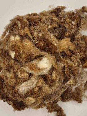 Uspundet Shetland uld brun 200g